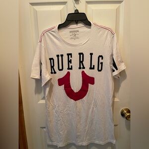 True Religion White Tee with Gray Logo